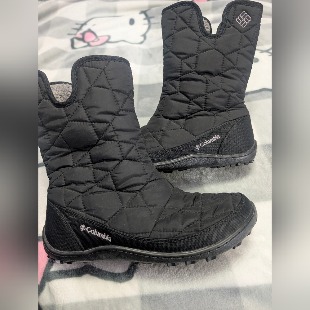 Euc Columbia Minx Slip Ons Black Winter Boots Size 6.5 - Picture 2 of 15